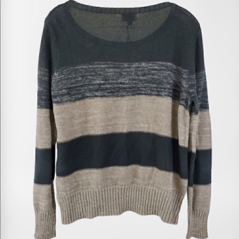 Fate stripe semi crop pullover sweater